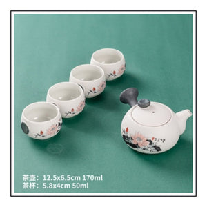Chinese Tea Set with Tray Gaiwan Infusers Teapot Kit Chinese Luxury Kung Fu Tea Cup Set Complete Gift Kitchen Te Teapot Teaware acacuss