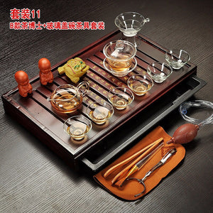 Chinese Tea Set with Tray Gaiwan Infusers Teapot Kit Chinese Luxury Kung Fu Tea Cup Set Complete Gift Kitchen Te Teapot Teaware acacuss