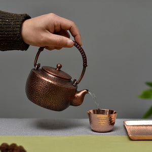 Chinese Teapot Tea Pot Set Traditional Surface Hand-painted Teapot Handmade Hot Water Kettle Copper Burn Kettle Kongfu Tea Set acacuss