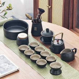 Chinese Travel Tea Set Gaiwan Portable Infusers Ceremony Ceramic Tea Sets Teacup Complete Tools Gift Juego Te Kitchen Teaware acacuss