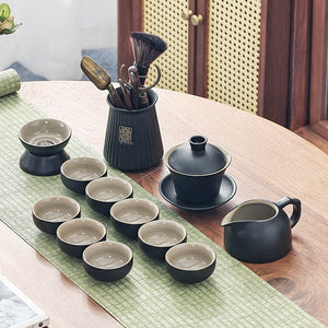Chinese Travel Tea Set Gaiwan Portable Infusers Ceremony Ceramic Tea Sets Teacup Complete Tools Gift Juego Te Kitchen Teaware acacuss