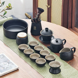 Chinese Travel Tea Set Gaiwan Portable Infusers Ceremony Ceramic Tea Sets Teacup Complete Tools Gift Juego Te Kitchen Teaware acacuss