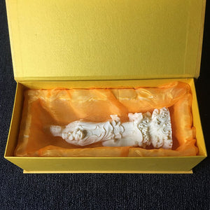 Chinese seek a child Avalokitesvara Buddha statue Resin figure sculpture Home worship statue White 18cm / 7.07 in acacuss