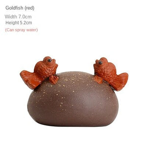 Chinese-style small purple sand spray tea pet decoration creative tea pet tea play tea tray tea art tea table decoration acacuss