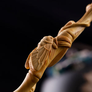 Chinese zen tea spoon Handmade craft wood carving acacuss