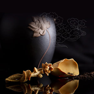 Chinese zen tea spoon Handmade craft wood carving acacuss