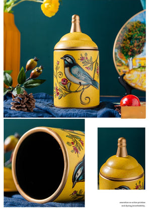 Chinesische Teedose aus Keramik, Retro-Steingut, luftdicht, Gong-Fu aus Keramik, für Süßigkeiten, Tee-Zeremonie-Zubehör - acacuss