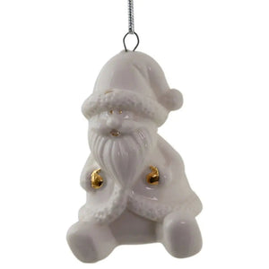 Christmas Ceramic House Pendant Hollow out Snow House Christmas Tree Charms Decoration Happy New Year Decoration Gifts acacuss