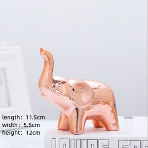 Christmas Decoration Ceramics Animal Figurines Ornaments Home Decor Cute Ceramic Elephant Statues And Sculptures Room Decor acacuss