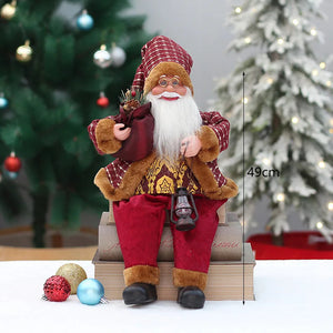 Christmas Decorations 18 Inch 46cm Standing Posture Santa Claus Doll Supermarket Window Decoration Ornaments acacuss