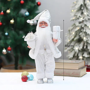 Christmas Decorations 18 Inch 46cm Standing Posture Santa Claus Doll Supermarket Window Decoration Ornaments acacuss