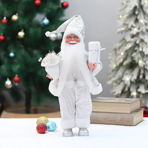 Christmas Decorations 18 Inch 46cm Standing Posture Santa Claus Doll Supermarket Window Decoration Ornaments acacuss