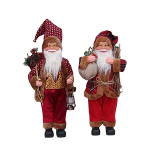 Christmas Decorations 18 Inch 46cm Standing Posture Santa Claus Doll Supermarket Window Decoration Ornaments acacuss