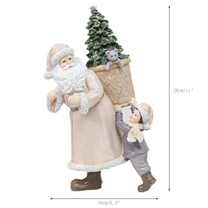 Christmas Decorations For Home Xmas Car Interior Decor Figurine Santa Clause Sculptures With Night Lights Guard Figure Gifts New acacuss