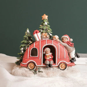 Christmas Decorations For Home Xmas Car Interior Decor Figurine Santa Clause Sculptures With Night Lights Guard Figure Gifts New acacuss