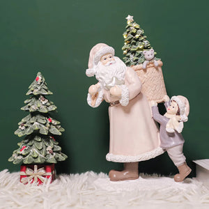 Christmas Decorations For Home Xmas Car Interior Decor Figurine Santa Clause Sculptures With Night Lights Guard Figure Gifts New acacuss