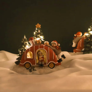 Christmas Decorations For Home Xmas Car Interior Decor Figurine Santa Clause Sculptures With Night Lights Guard Figure Gifts New acacuss