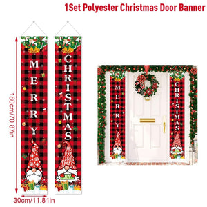 Christmas Door Decoration Merry Christmas Banner Decor for Home 2023 Hanging Christmas Ornament Navidad Happy New Year 2024 Gift acacuss