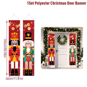 Christmas Door Decoration Merry Christmas Banner Decor for Home 2023 Hanging Christmas Ornament Navidad Happy New Year 2024 Gift acacuss