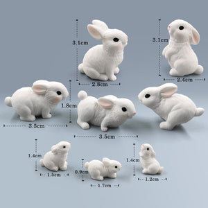 2023 Hot Christmas Easter Rabbit Figurine Landscape Home Kawaii Room Decor Miniature Fairy Garden Decoration Accessories Modern acacuss