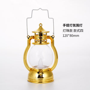 Christmas Handheld Small Horse Lanterns Palace Lamps Kerosene Lamp Decor 2023 Navidad Atmosphere Scene Decoration Xmas Supplies acacuss