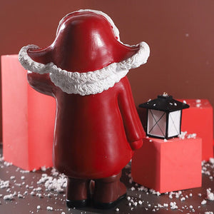 2023 Christmas Lantern Sculpture Garden Figurines Ornament Resin Lantern Props Children's Resin Statue Decoration New Year Gifts acacuss