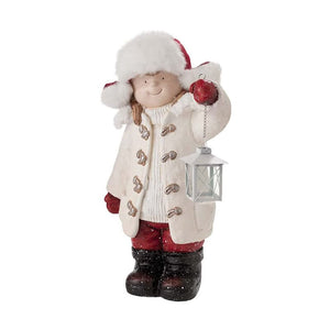 2023 Christmas Lantern Sculpture Garden Figurines Ornament Resin Lantern Props Children's Resin Statue Decoration New Year Gifts acacuss