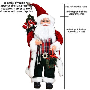 Christmas Large Santa Claus Dolls Ornaments Standing Santa Figurine Doll Christmas Home Decoration Kids Gift navidad home decor acacuss