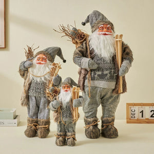 Christmas Large Santa Claus Dolls Ornaments Standing Santa Figurine Doll Christmas Home Decoration Kids Gift navidad home decor acacuss