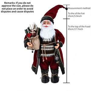 Christmas Large Santa Claus Dolls Ornaments Standing Santa Figurine Doll Christmas Home Decoration Kids Gift navidad home decor acacuss