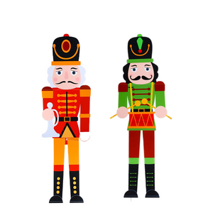 Christmas Outdoor Decoration Yard Signs Nutcracker Soldier Figure Garden Stakes Lawn Sign For Outside Pathway Walkway Decor 2023 acacuss