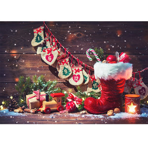 Christmas Photography Backdrop Photocall Window Tree Gift Party Decor Background Portrait Photographic Kids Photo Studio acacuss