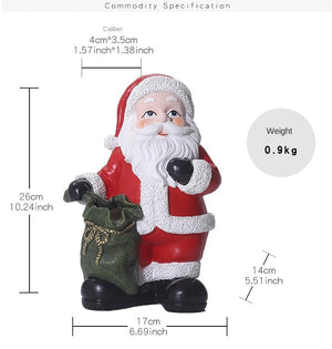 Christmas Santa Claus Figure Statues Resin Crafts Vase Sculpture Desktop Festival Ornament Living Room Interior Home Decor Gift acacuss