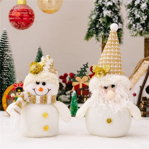 Christmas Santa-Claus Figurine Snowman Standing Statue Christmas Decoration Desktop Ornaments 2023 New Year Gift acacuss