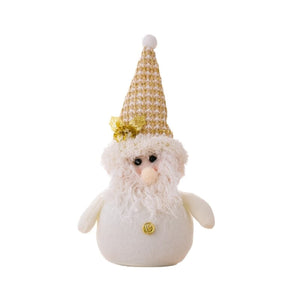 Christmas Santa-Claus Figurine Snowman Standing Statue Christmas Decoration Desktop Ornaments 2023 New Year Gift acacuss