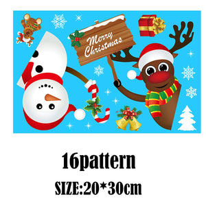 Christmas Santa Claus Window Stickers Wall Ornaments Christmas Pendant Merry Christmas For Home Decor New Year Stickers 2023 acacuss