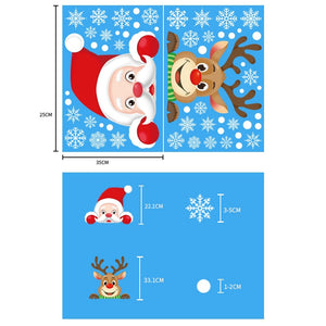 Christmas Santa Claus Window Stickers Wall Ornaments Christmas Pendant Merry Christmas For Home Decor New Year Stickers 2023 acacuss