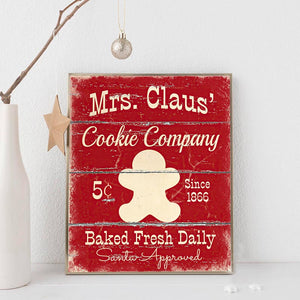Christmas Wall Art Print Hot Chocolate Candyland Express Gingerbread Bakery Sign Poster Vintage Canvas Painting Kitchen Decor acacuss