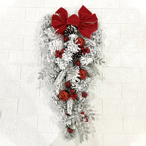 Christmas Wreath Outdoor Xmas Decorations Signs Home Wreath Garden Office Porch Front Door Hanging Garland 2023 New Year Decor acacuss