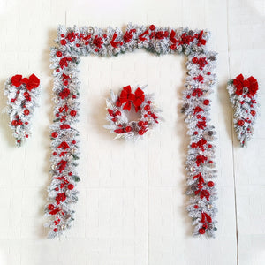 Christmas Wreath Outdoor Xmas Decorations Signs Home Wreath Garden Office Porch Front Door Hanging Garland 2023 New Year Decor acacuss