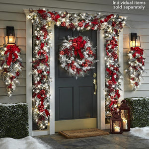 Christmas Wreath Outdoor Xmas Decorations Signs Home Wreath Garden Office Porch Front Door Hanging Garland 2023 New Year Decor acacuss