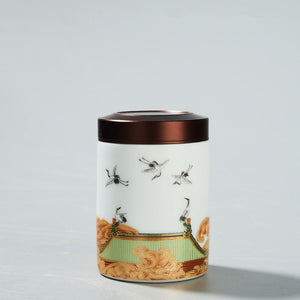 Classic Ceramic Tea Caddy Travel Portable Round Shape Tea Can Spice Tea Boxes Candy Storage Tank Coffee Cani Moisture-proof Jar acacuss
