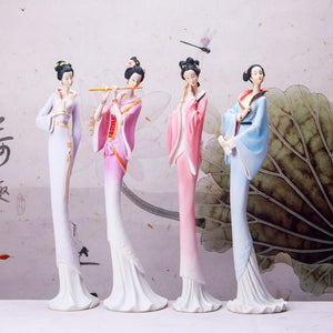Classical Chinese Ladies Resin Creative Decoration Bedroom Study Living Room Home Crafts Home Decoration acacuss