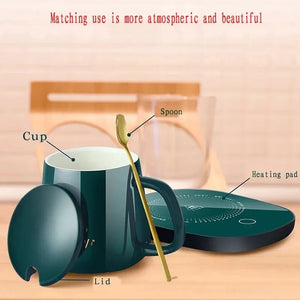 Coffee Mug Warmer Pad Cup Heater Coaster Constant Temperature Heating USB Electric Mug Mat Set Milk Tea Water Home Office Gift acacuss