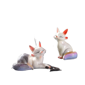 Color-changing Little Fox Tea Pet Personality Ornaments Tea Treasure Tea Tea Play Tea Sets Lovely Fox Lovers Resin Decoration acacuss