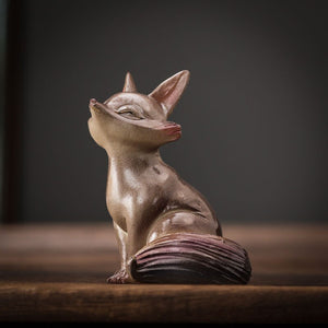 Color-changing Tea Pet Ornaments Love The Little Fox Watering Color-changing Tea Pets Office Home Tea Table Tea Pet Ornaments acacuss