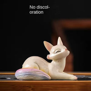 Color-changing Tea Pet Ornaments Love The Little Fox Watering Color-changing Tea Pets Office Home Tea Table Tea Pet Ornaments acacuss