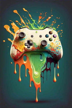 Colorful Game Controller Wall Art Poster Prints Nordic Aesthetic Picture Canvas Painting Gaming Boy Room Home Decoration acacuss