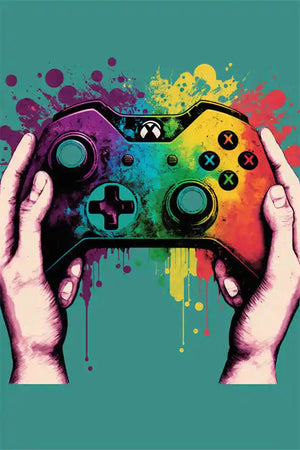 Colorful Game Controller Wall Art Poster Prints Nordic Aesthetic Picture Canvas Painting Gaming Boy Room Home Decoration acacuss