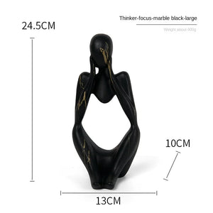 Colorful Graffiti Abstract Resin Handmade Crafts Sculpture Thinker Figurine Statue Home Decor Interior Office Desktop Ornaments acacuss